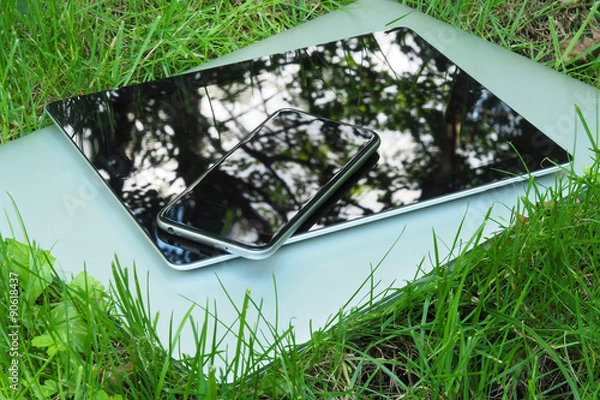 Obraz mobilny tablet i komputer