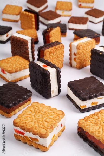 Fototapeta Various cookies for a breakfast to tea