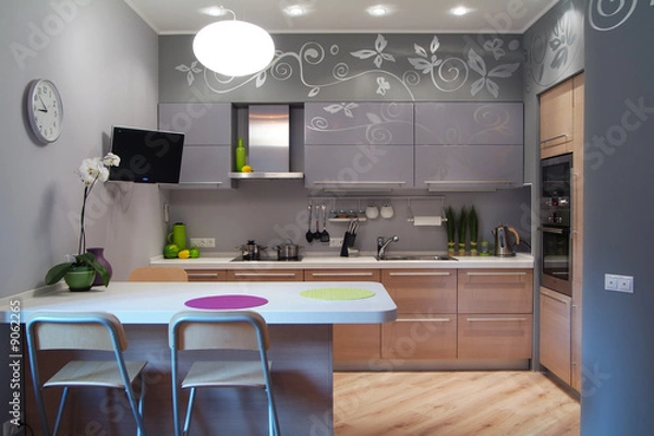 Obraz Fragment of an interior of a house kitchen room