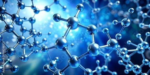 Obraz Molecular structure  Abstract background with molecules AI Generative