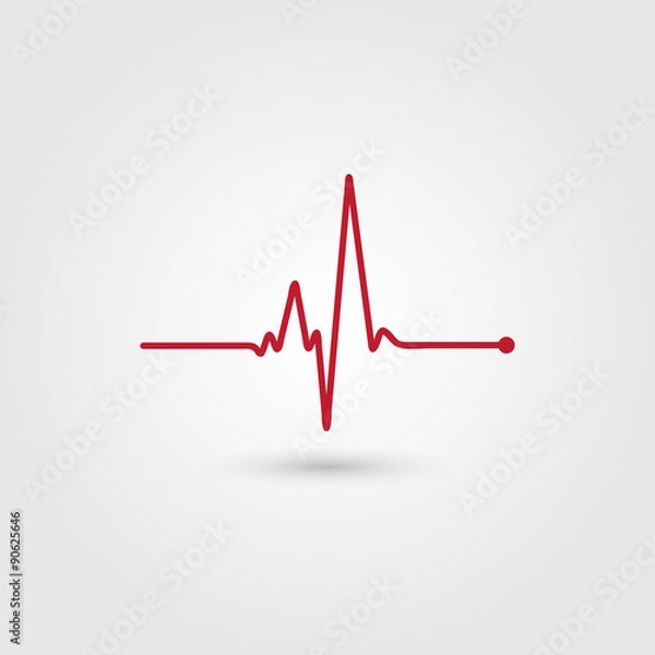 Obraz Heartbeat vector illustration