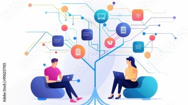 Obraz Decentralized management with smart contract execution, fair and efficient.