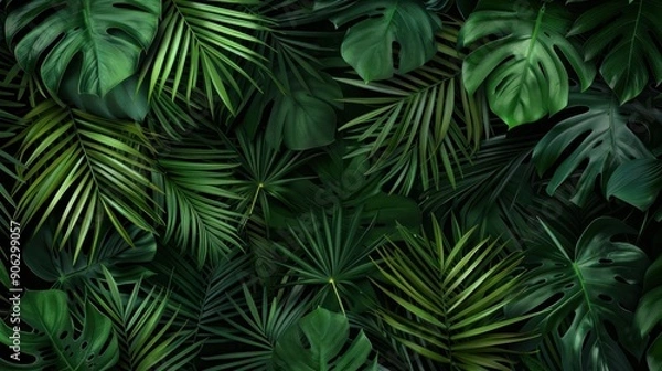 Fototapeta Tropical Leaves Background