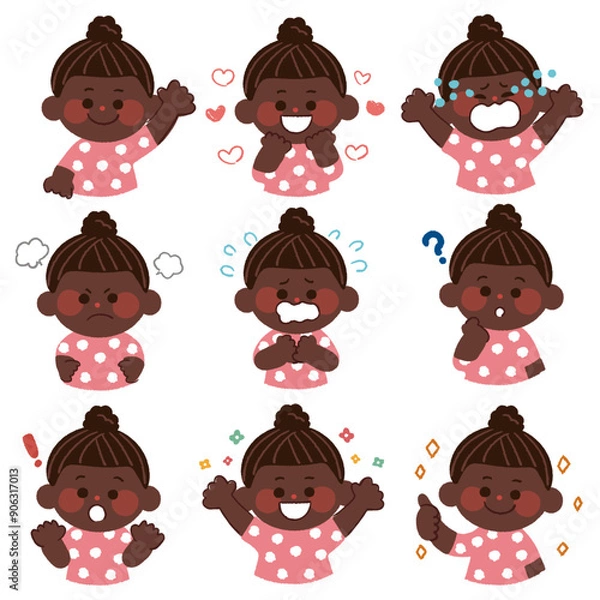 Fototapeta いろいろな表情の子供