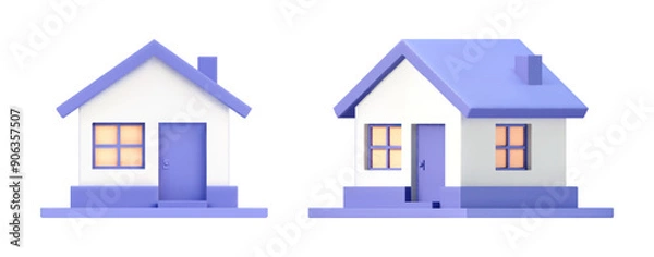Fototapeta Home 3d vector render.