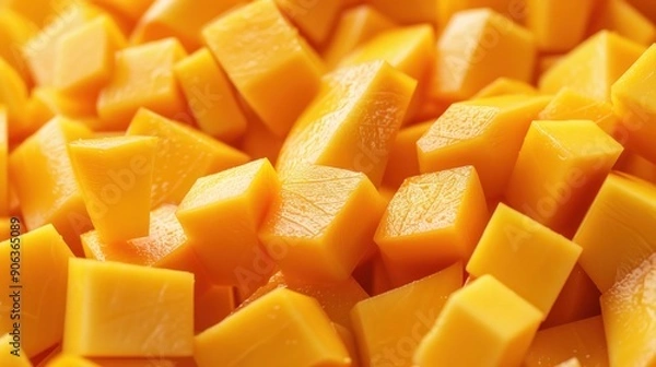 Fototapeta Close-up of Diced Mango