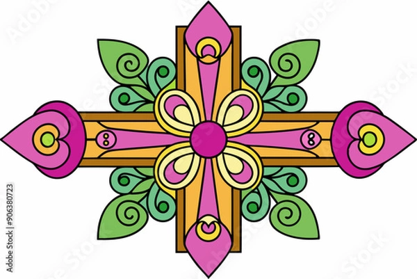 Obraz abstract colorful flower