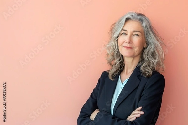 Obraz A Portrait of a joyful woman in her dressed