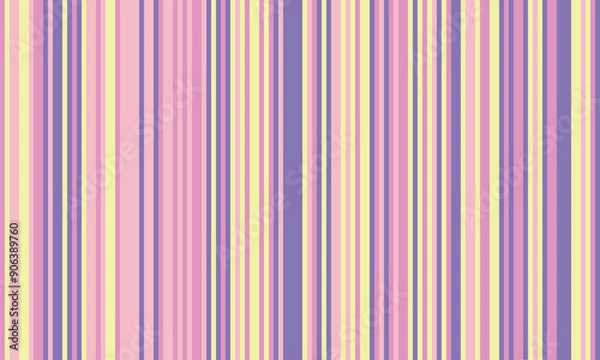 Fototapeta Pattern of vertical stripes, colorful thin and thick lines. Irregular stripe background, vector seamless texture. Abstract striped geometric design in bright colors.