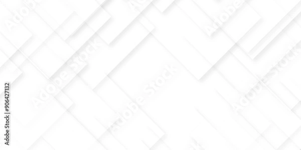 Fototapeta Gray and white diagonal line architecture geometry tech abstract subtle background. 