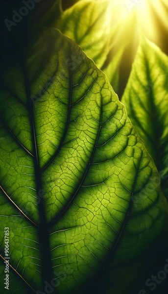 Obraz green leaf macro