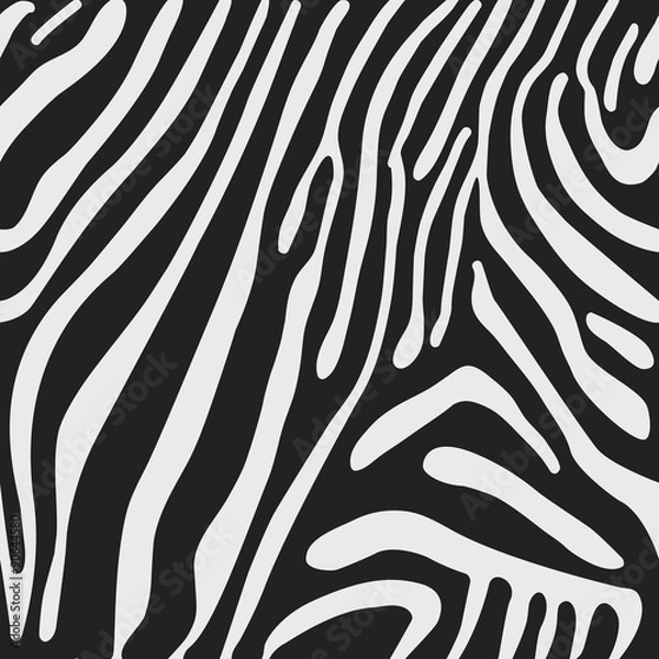 Obraz Seamless vector background with Zebra skin 