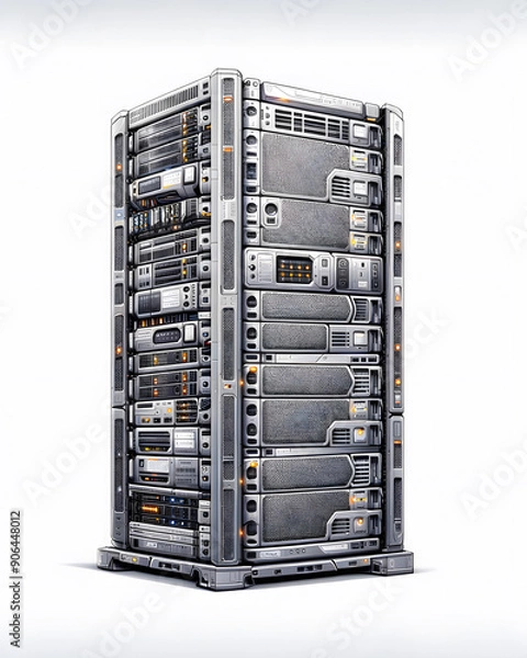 Obraz server white background
