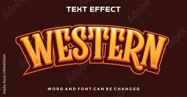 Fototapeta Western editable text effect
