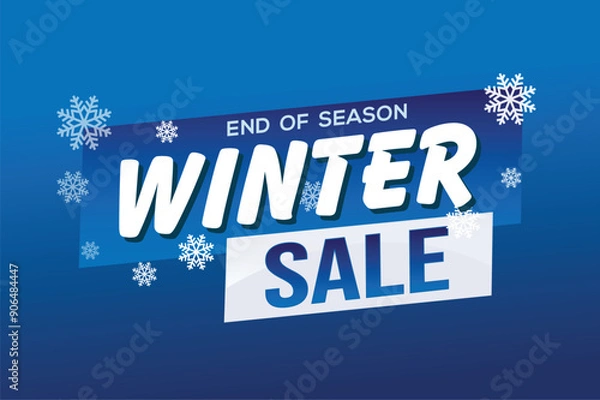 Fototapeta winter sale word text concept icon logo sign symbol vector note mega shopping style for use landing page, template, social media, web, mobile app, poster, banner, flyer, background, gift card, coupon

