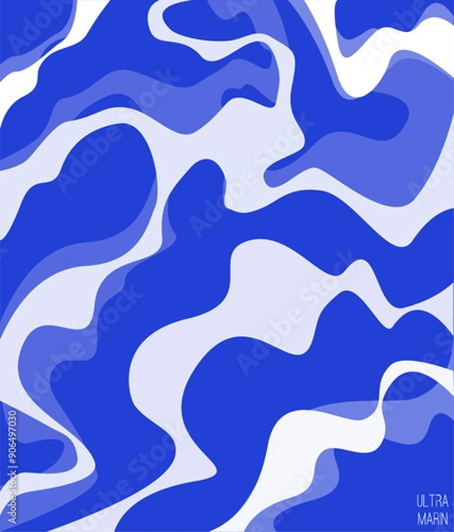Obraz Abstract background design bright blue. Beautiful soft curved shapes.