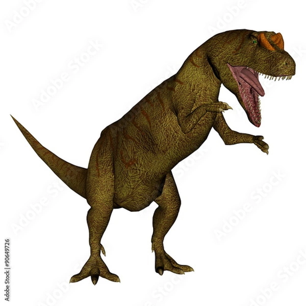 Fototapeta Allosaurus dinosaur roaring - 3D render