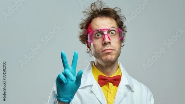 Obraz The Eccentric Scientist's Pose