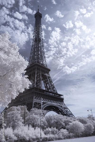 Obraz Eiffel tower in infrared