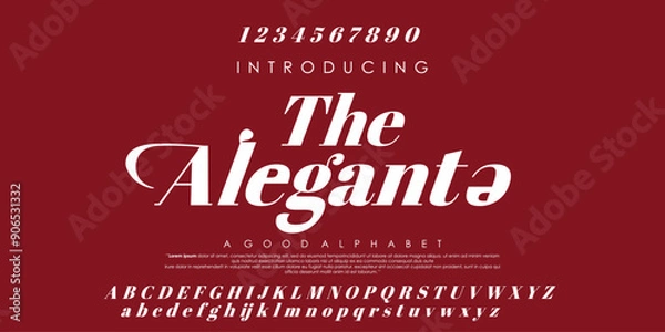 Obraz Elegant Serif Font The Aleganta - Modern Calligraphy Typeface, Stylish Alphabet for Wedding Invitations and Luxury Branding