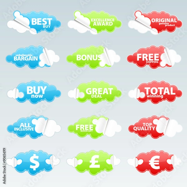 Obraz Retail retro peeling stickers