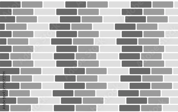 Obraz white gray brick wall background