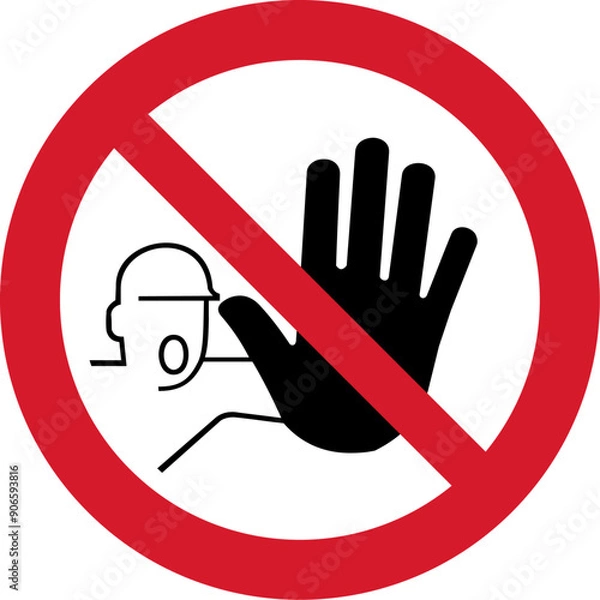 Obraz No access for unauthorised persons