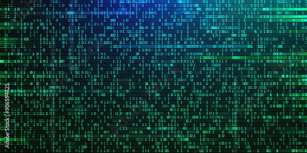Obraz Binary numbers background