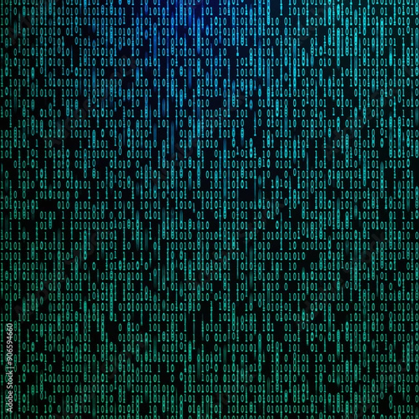 Obraz Binary numbers background