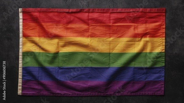 Obraz Highlight the profound symbolism of the LGBTQ flag by focusing on its vibrant colors, significant meanings, and the inclusive community it fosters.