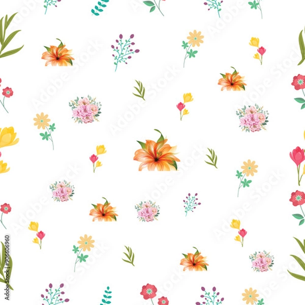 Fototapeta pattern with flowers