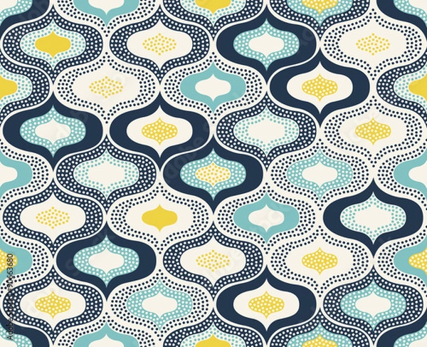 Obraz seamless abstract ornament dots doodle pattern
