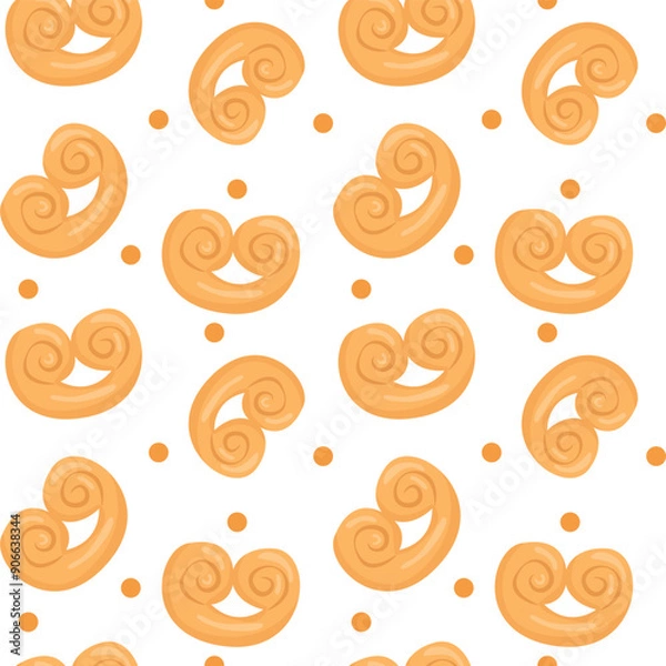 Fototapeta Vector pattern with French palmier