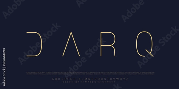 Obraz Elegant Minimalist Sans Serif Font with Modern Line Design
