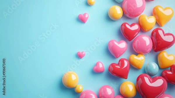 Fototapeta Sweetheart Candies. A Collection of Colorful, Love themed