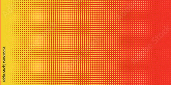 Fototapeta Dotted halftone gradient texture. Vanishing polka dot background. Repeating dots gradation pattern background.