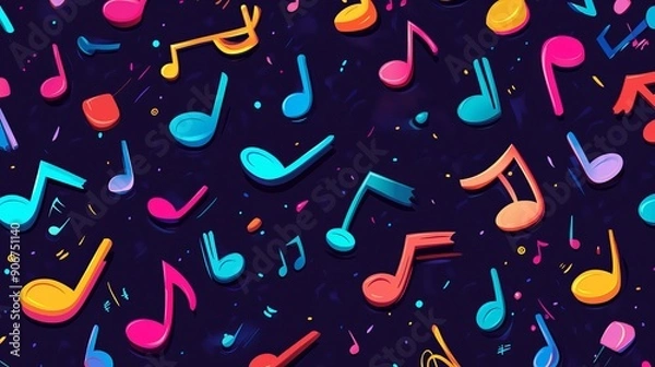 Obraz Musical pattern background