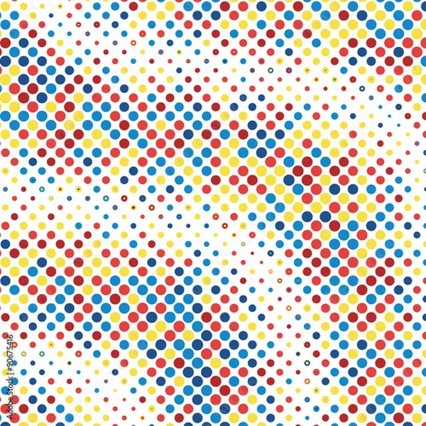 Fototapeta Abstract Vector Colorful Background with Dotes. Futuristic Technology Design