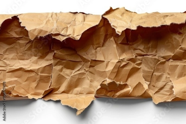 Fototapeta Crumpled Brown Paper Texture
