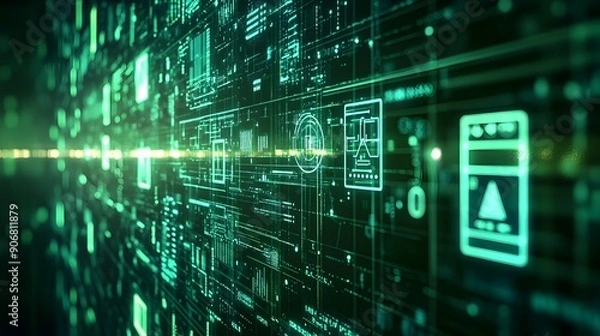 Fototapeta Strategic Digital Marketing Plans Integrating Big Data Insights Green Technologies Supply Chain