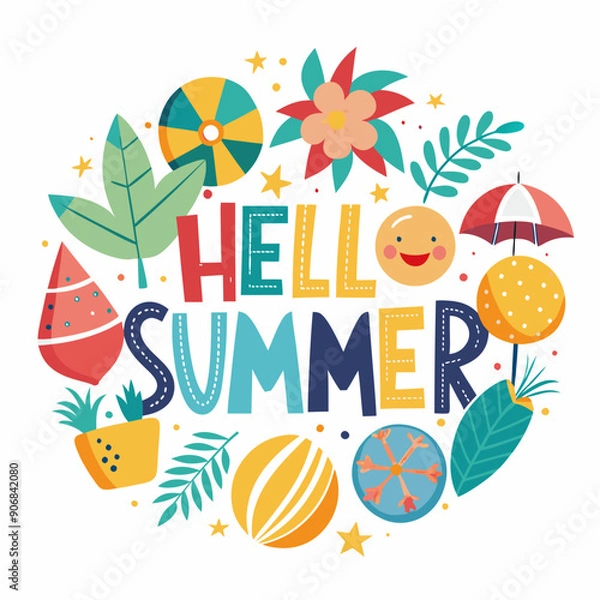 Fototapeta summer tshirt eps vector design