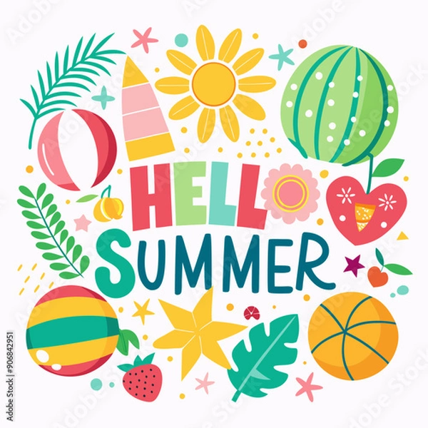 Obraz summer tshirt eps vector design