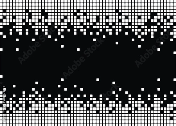 Fototapeta A background texture of digital pixels dripping on a background with copy space