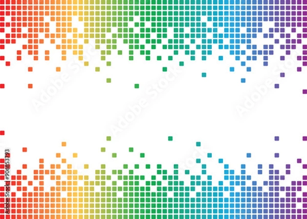 Fototapeta A background texture of digital pixels dripping on a background with copy space