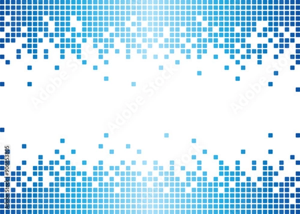 Fototapeta A background texture of digital pixels dripping on a background with copy space