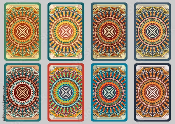 Obraz Set retro cards