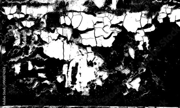Obraz Wall Painted with Colorful Old Peeling Paints