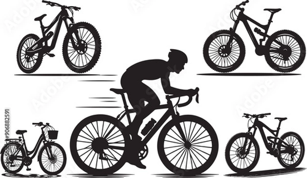 Obraz bicycle  vector silhouette