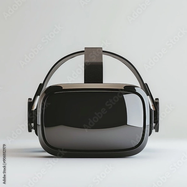 Fototapeta Medium shot of the VR headset, isolated on a white background, bright and vivid tonality 