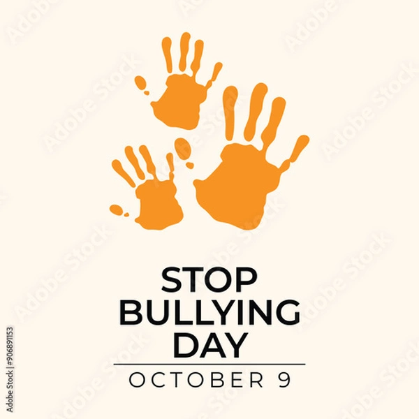 Fototapeta National Stop Bullying Day vector design template good for celebration usage. National Stop Bullying Day design. flat design. eps 10.